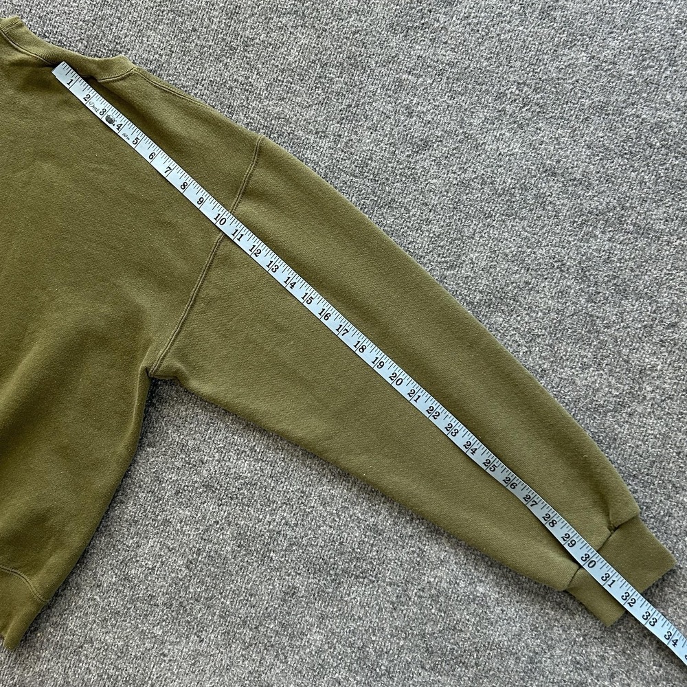 USMC Sweatshirt Mens Small Green Made USA Fleece Crewneck Pullover Marine Soffe - Picture 8 of 9